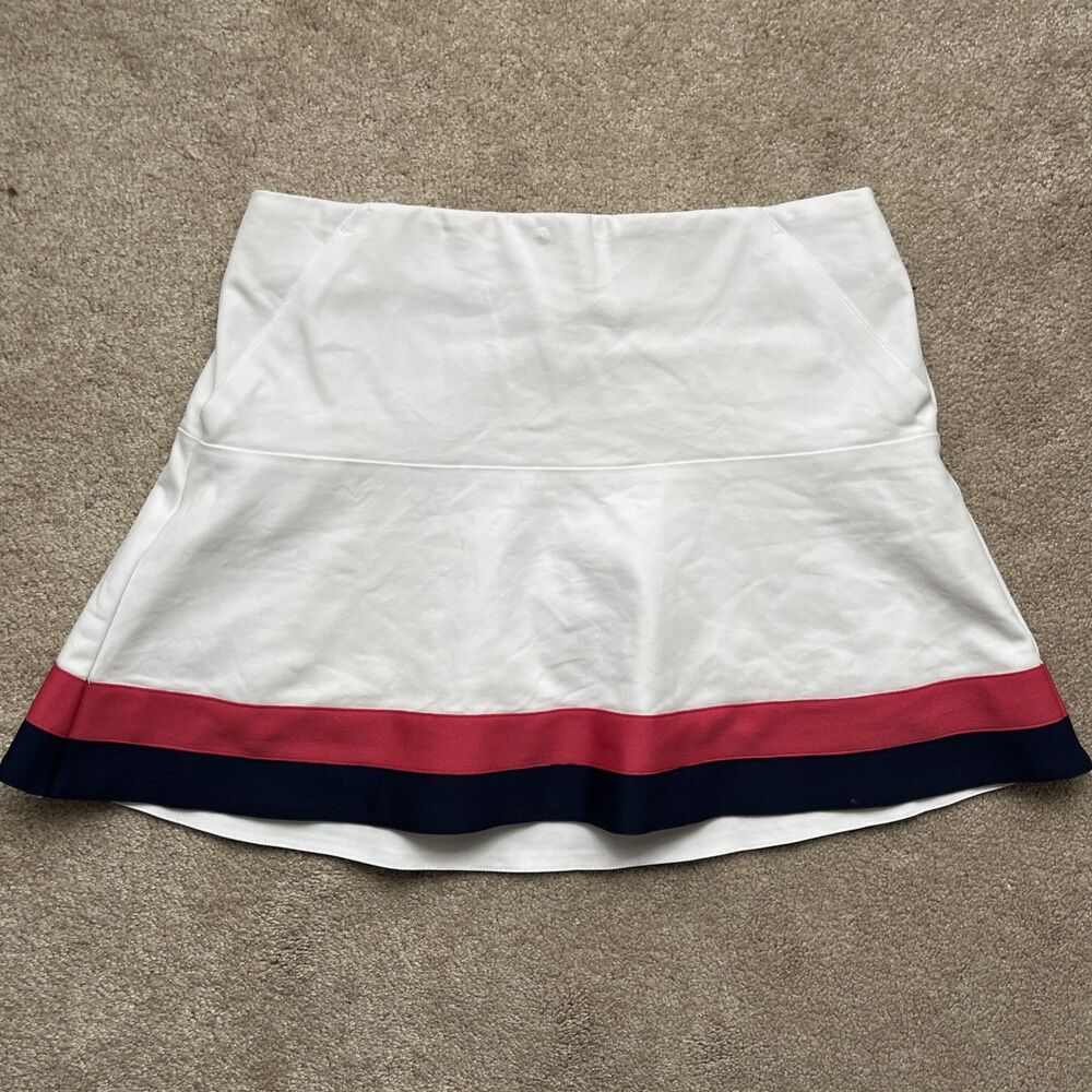 Polo Golf Ralph Lauren Tennis Skort 8 White Coolmax Flounce Preppy Pickleball